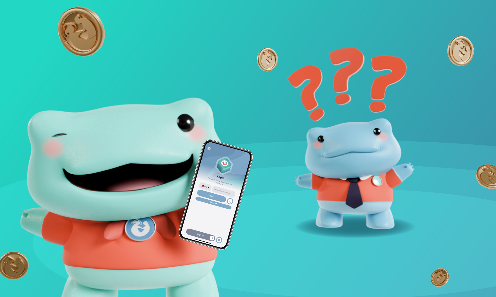 Remie and Richie with question marks.