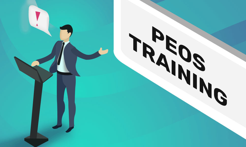 Illustration showing a PEOS training