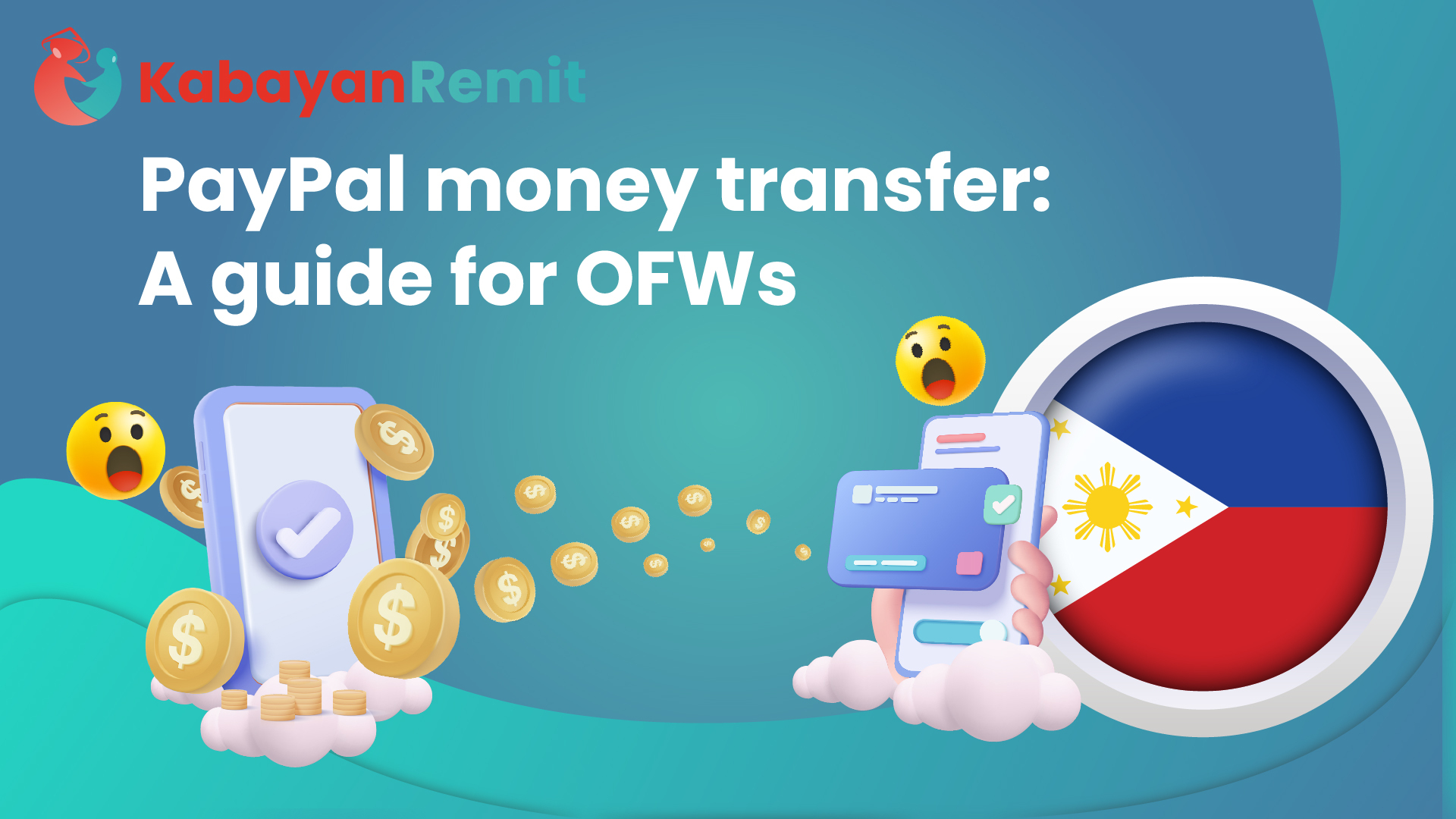 Illustration representing PayPal money transfers