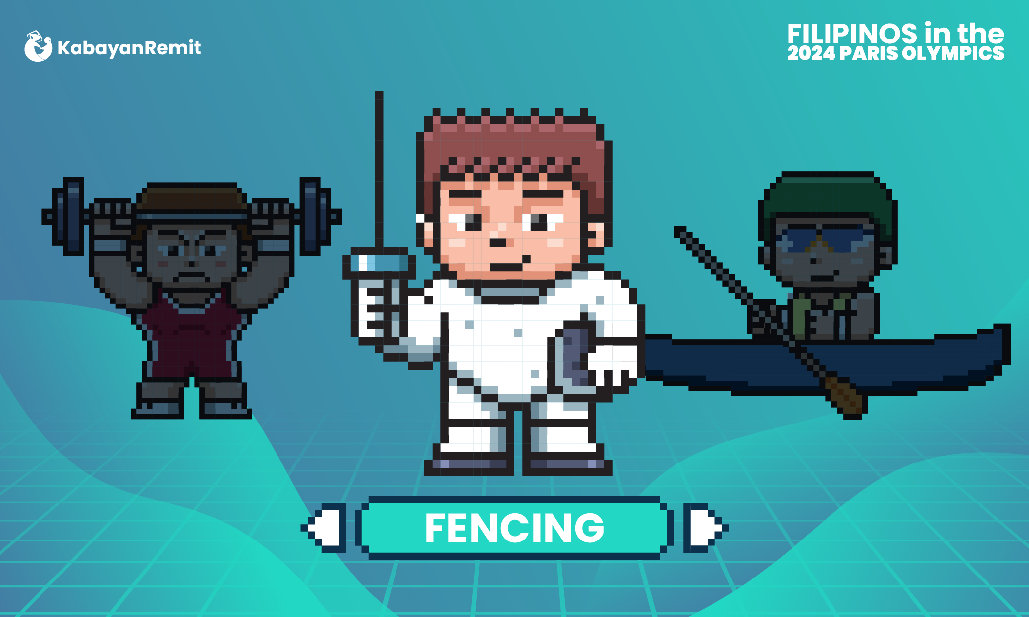 Illustration of a fencer