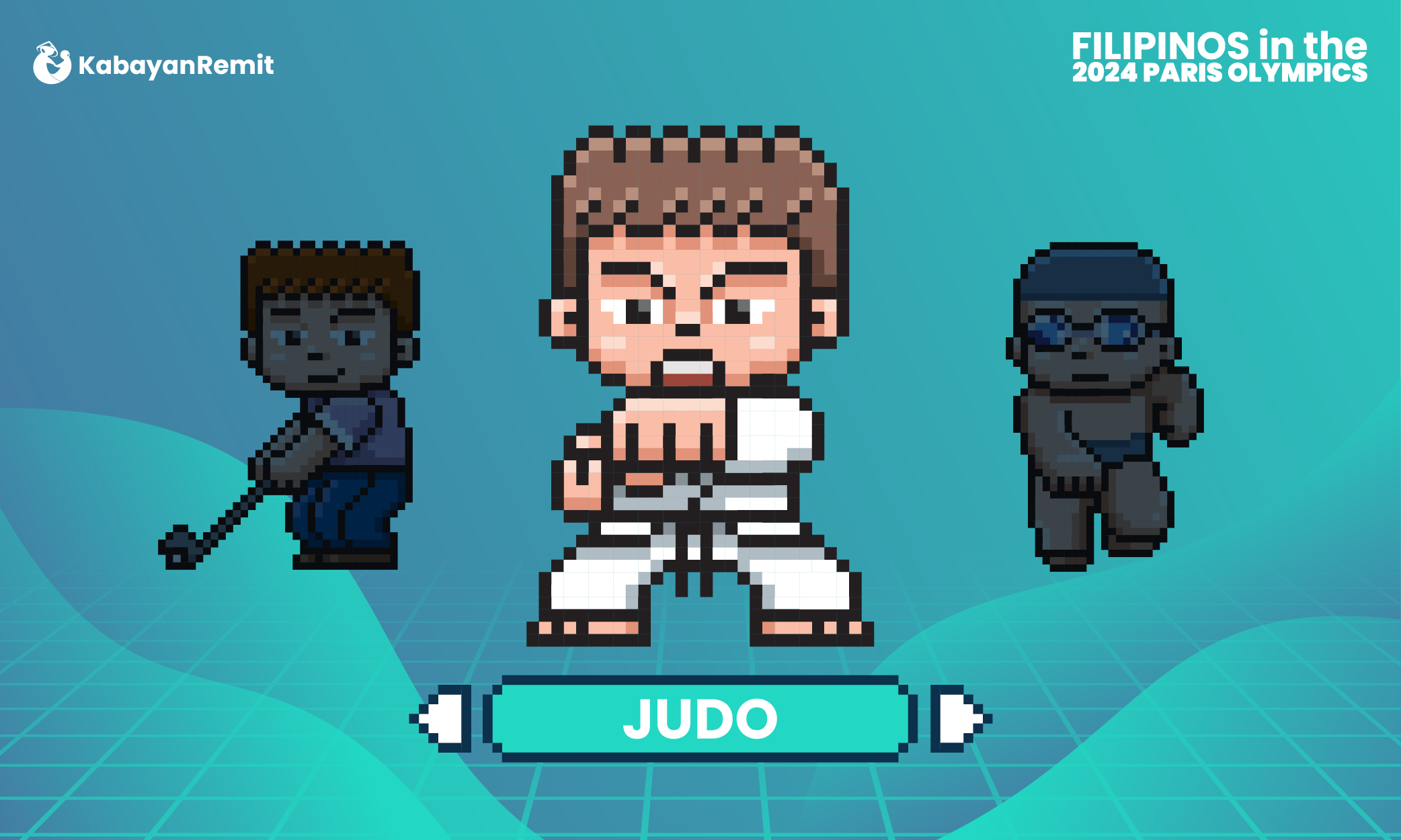 Illustration of a judoka