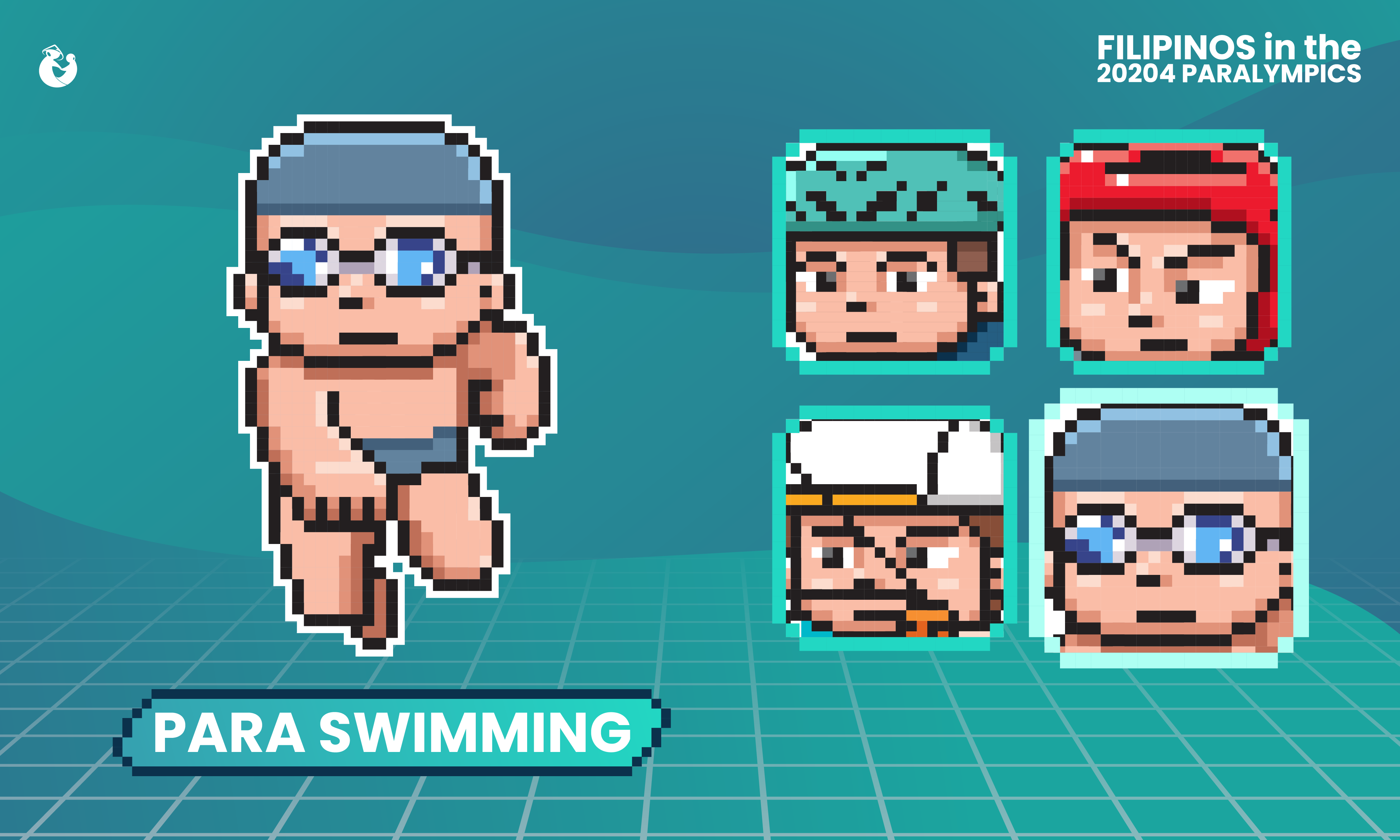 Para Swimming Illustration