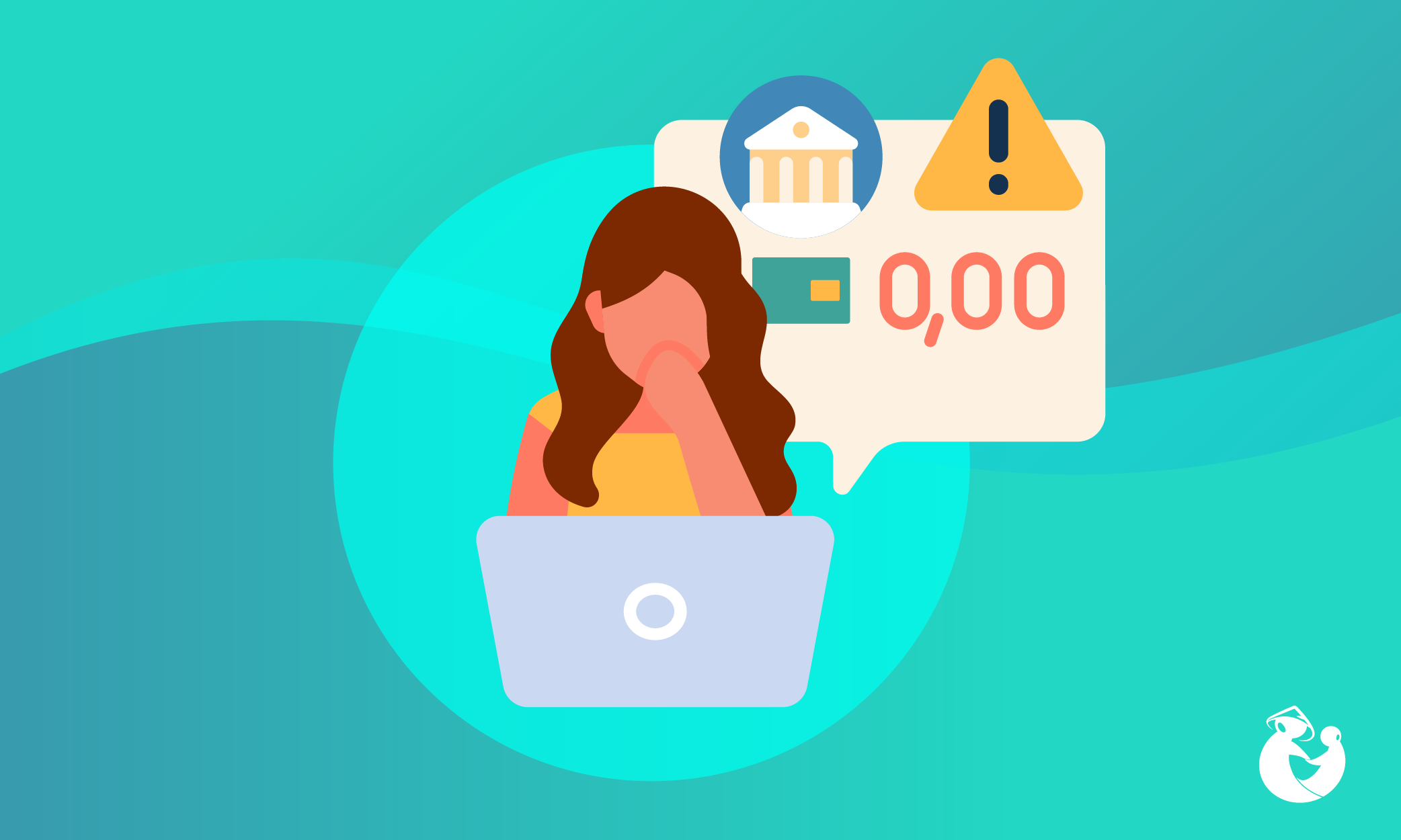 Illustration of a woman victimized by APP fraud