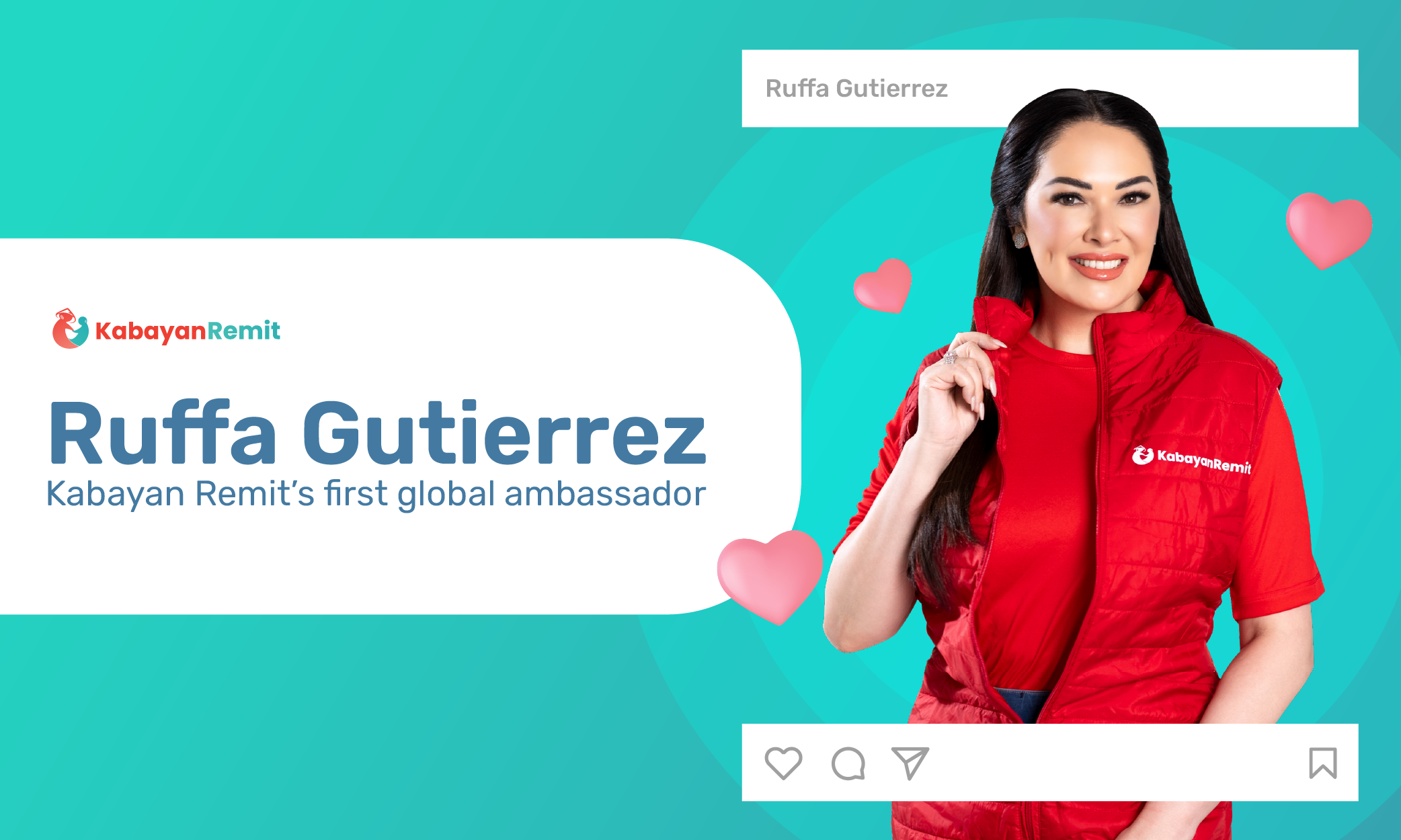 Ruffa Gutierrez as Kabayan Remit's brand ambassador