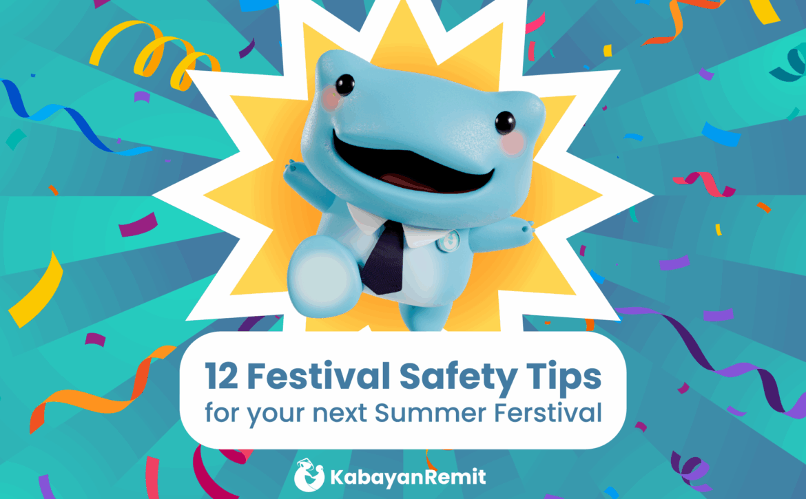 Richie displaying the title, "12 festival safety tips"