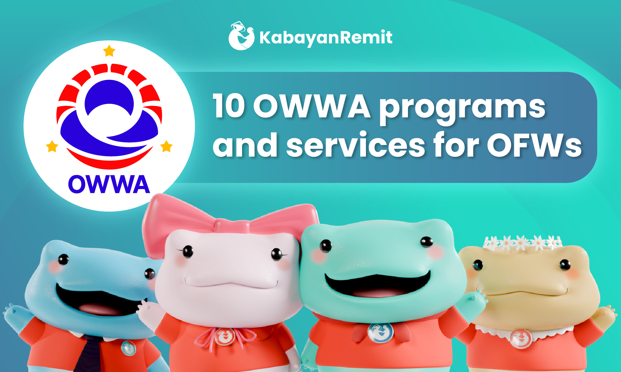 OWWA programs title card featuring Remie and friends