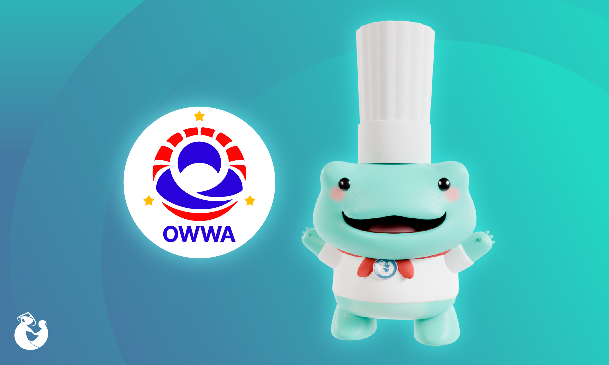 OWWA logo and a chef