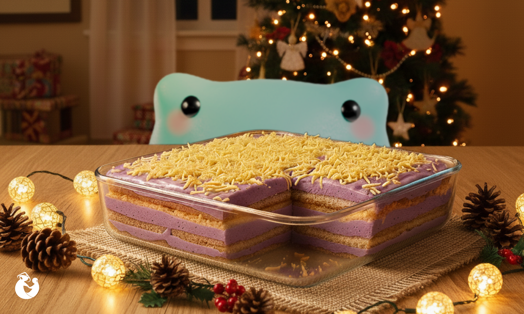 No-Bake Ube-Cheese Cake