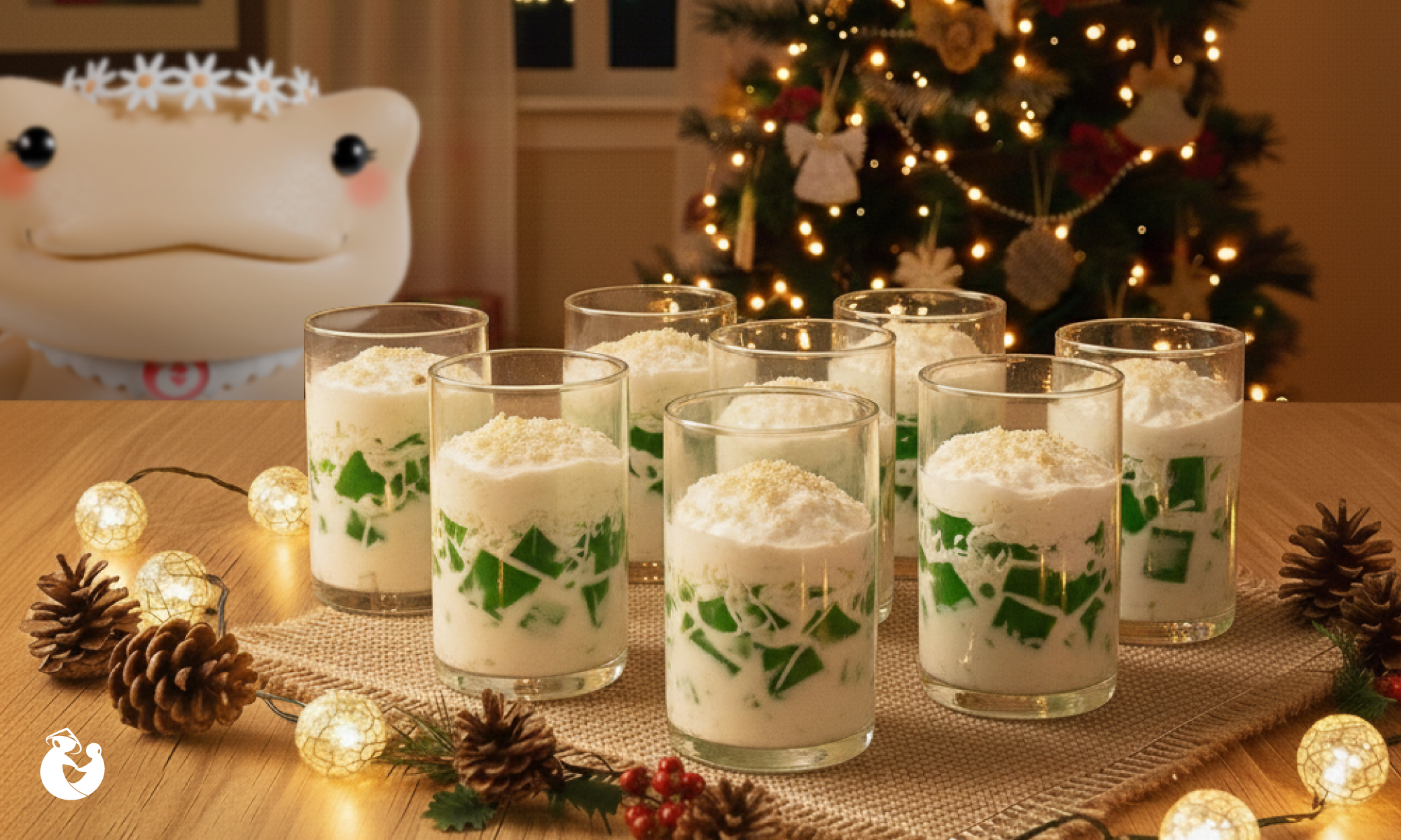 Filipino Christmas staple, 8 glasses of Buko Pandan Parfait