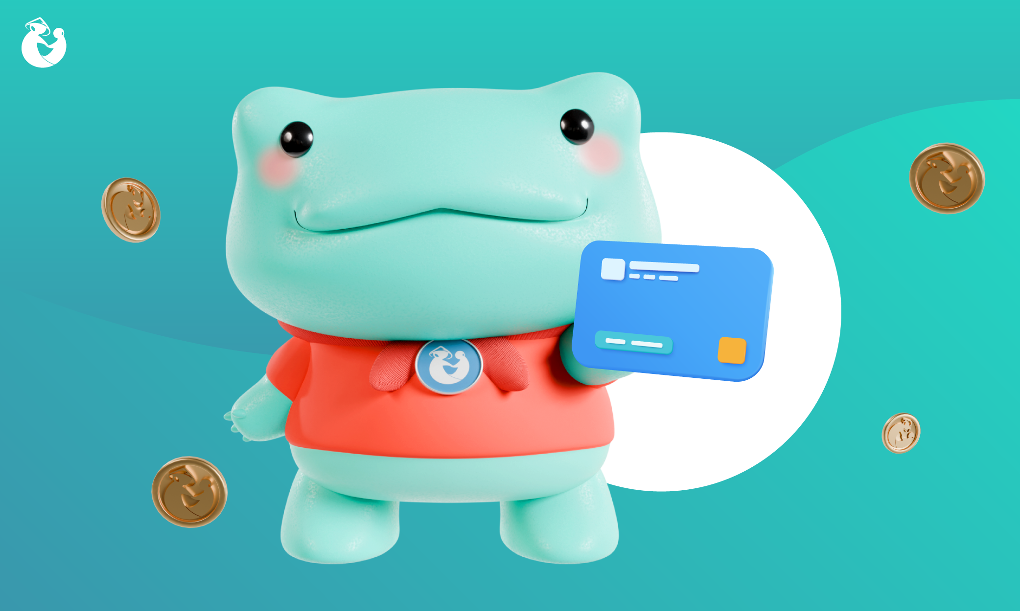 Remie holding a card.