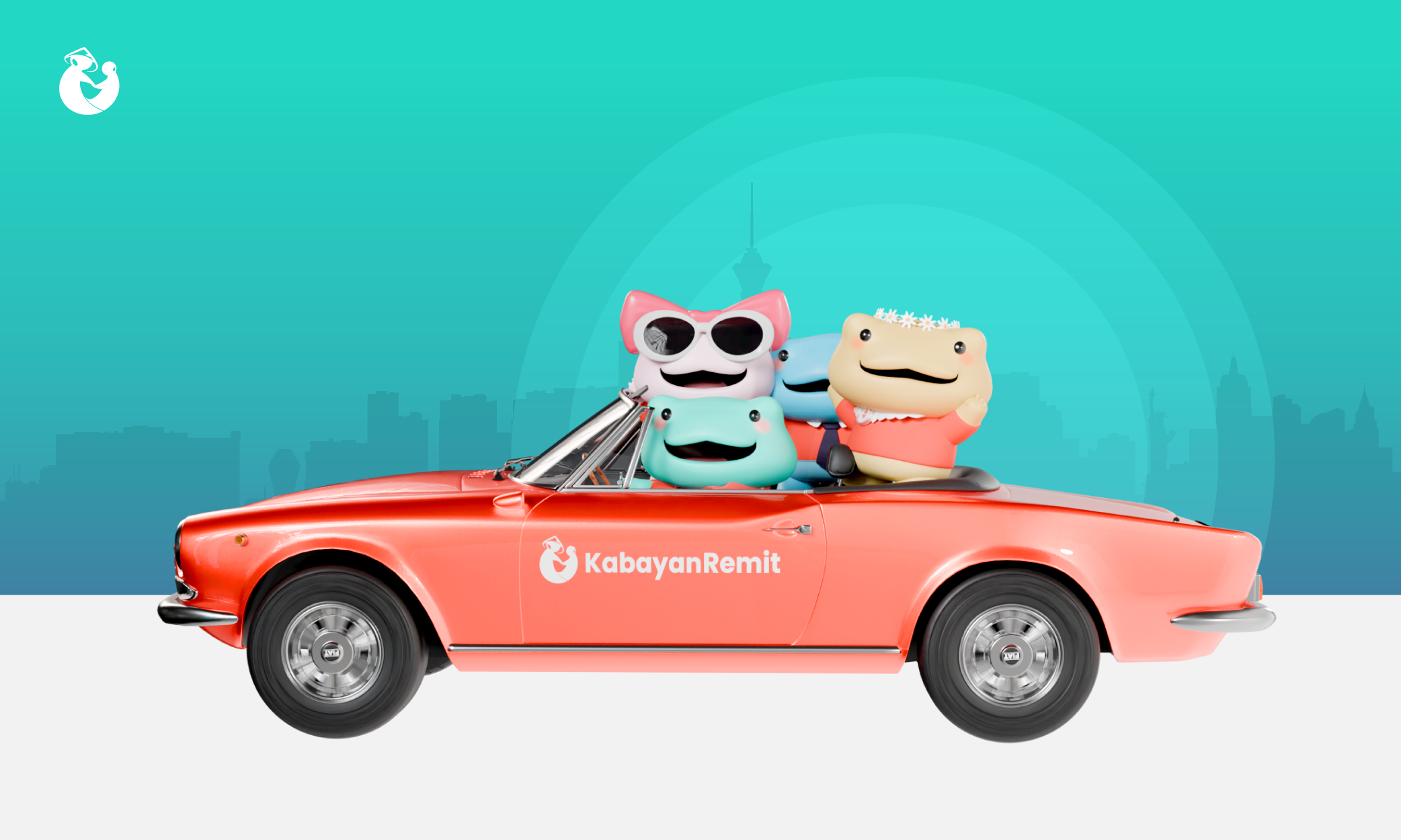Remie and friends in a car