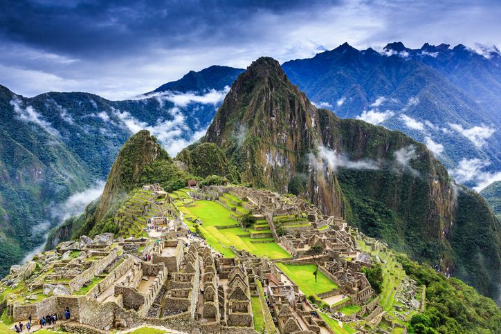 Machu Picchu Peru Beautiful and breathtaking scenery of Machu Picchu in Peru in the mountains.